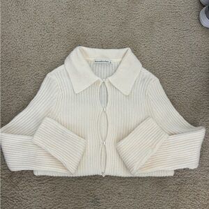 Abercrombie & Fitch Cream Cardigan Sweater